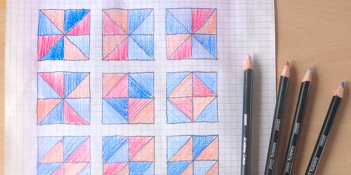 Hoe maak ik een quilt-kussen: stap 2: ontwerpen en knippen | Image